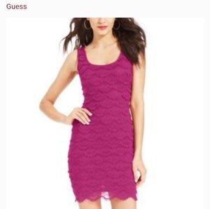 Guess hot pink Maria fringe dress